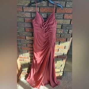 Azazie Deandra Bridesmaids Dress in Desert Rose Pink